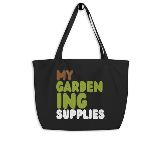 My Gardening Supplies Jumbo Black Tote Bag - The APWT Gift Shop