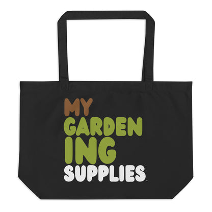 My Gardening Supplies Jumbo Black Tote Bag - The APWT Gift Shop