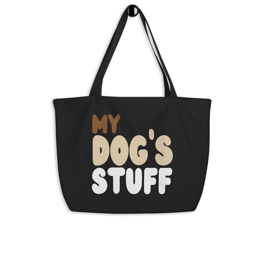 My Dog's Stuff Jumbo Black Tote Bag - The APWT Gift Shop