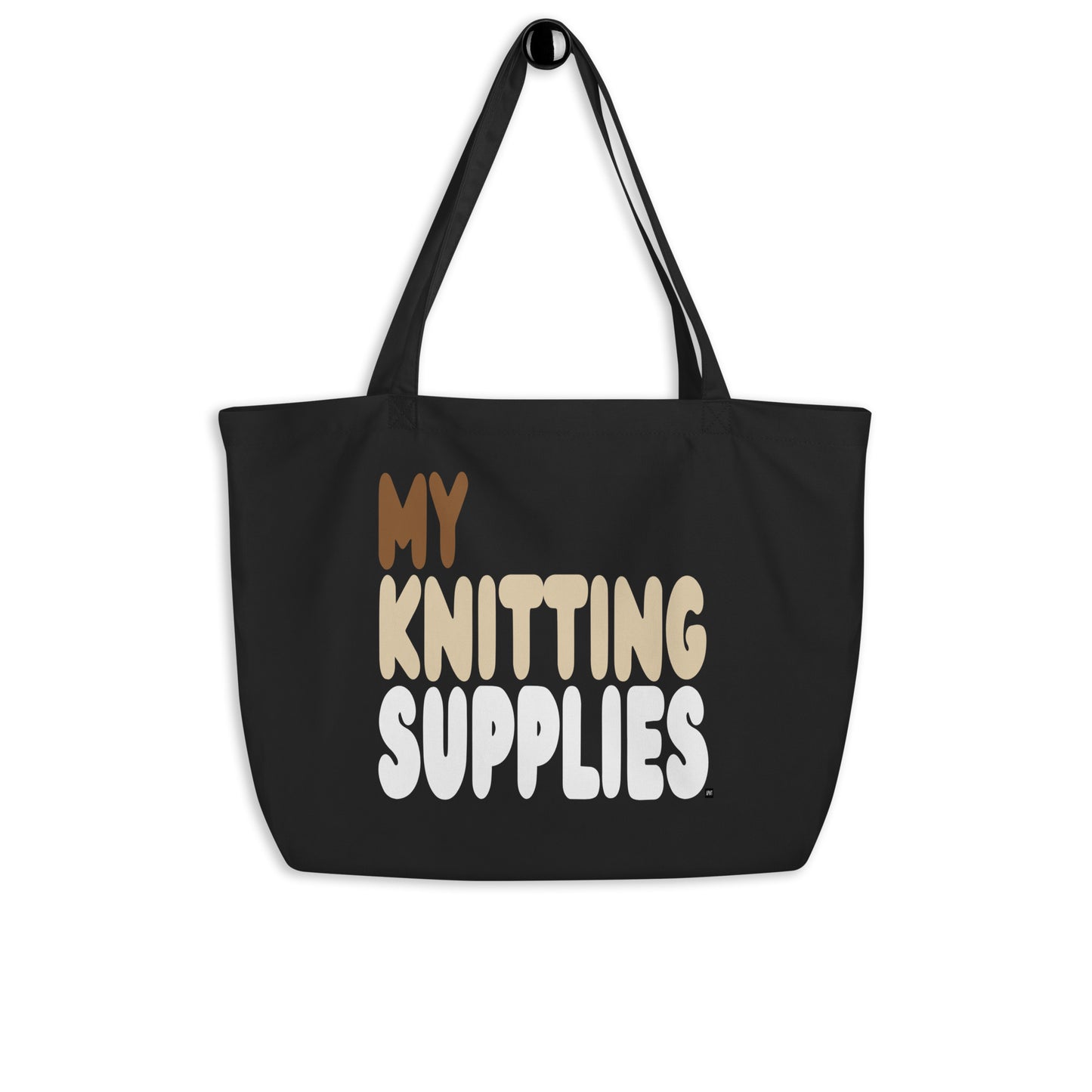 My Knitting Supplies Jumbo Black Tote Bag - The APWT Gift Shop