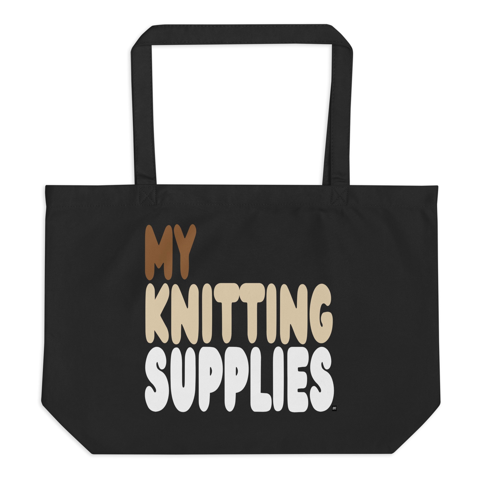 My Knitting Supplies Jumbo Black Tote Bag - The APWT Gift Shop