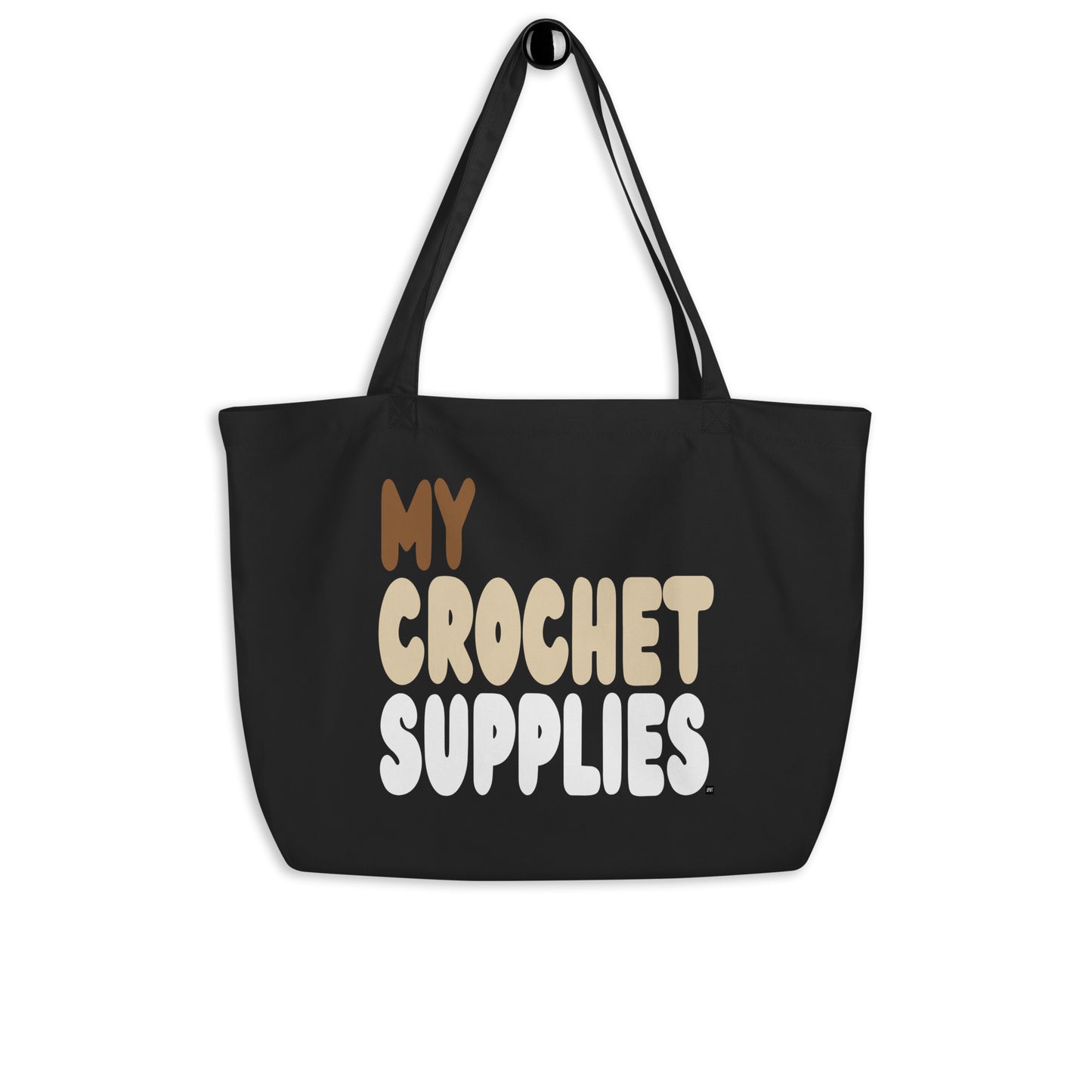 My Crochet Supplies Jumbo Black Tote Bag - The APWT Gift Shop