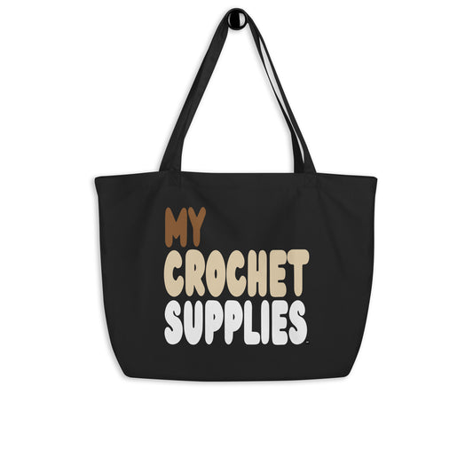 My Crochet Supplies Jumbo Black Tote Bag - The APWT Gift Shop