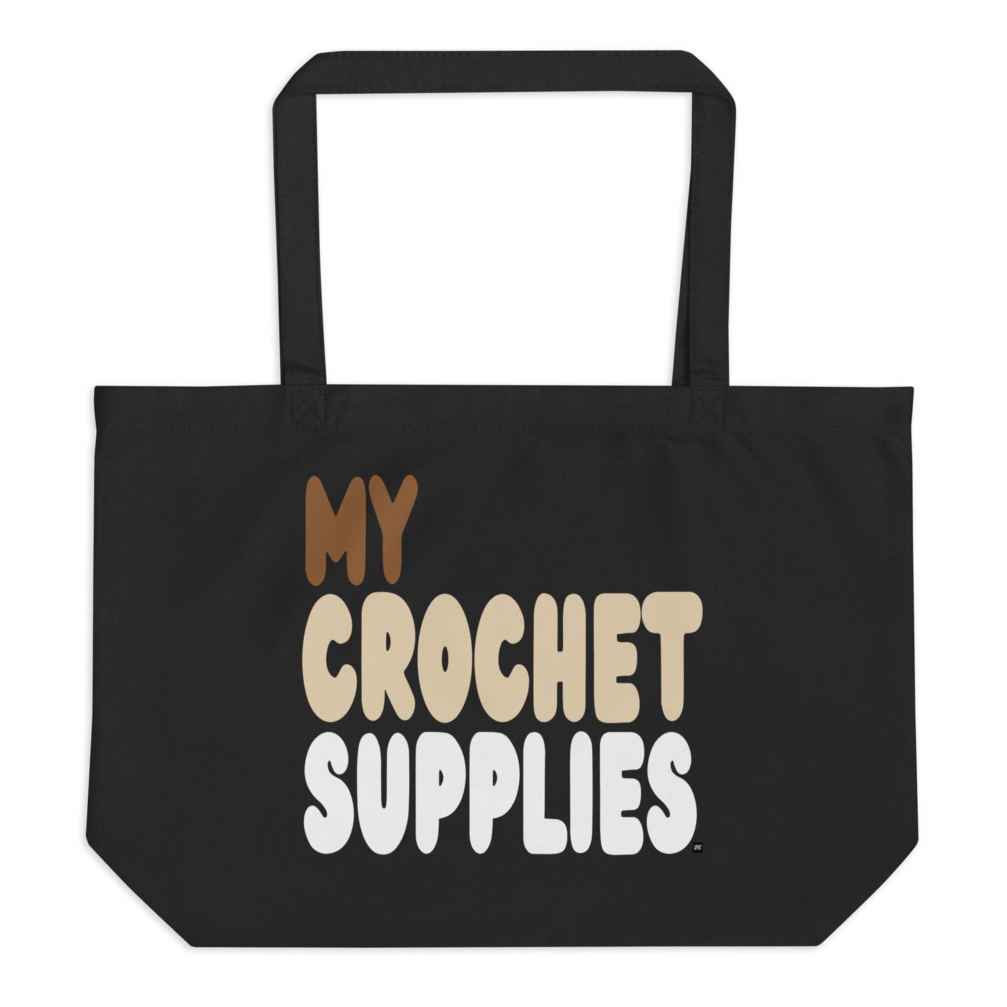 My Crochet Supplies Jumbo Black Tote Bag - The APWT Gift Shop