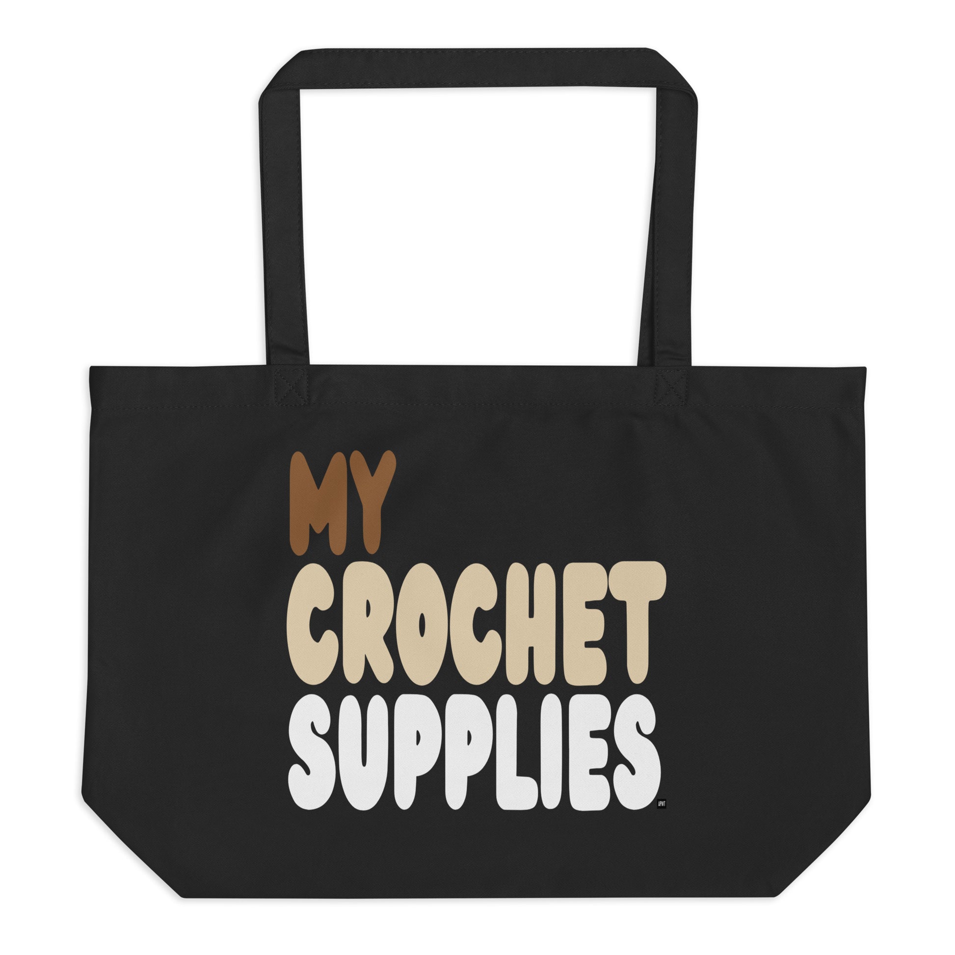 My Crochet Supplies Jumbo Black Tote Bag - The APWT Gift Shop