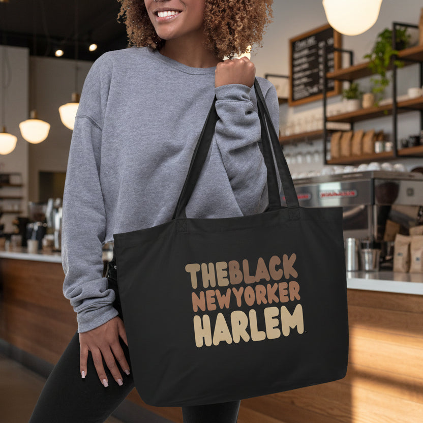 The Black New Yorker Harlem Jumbo Black Tote Bag - The APWT Gift Shop