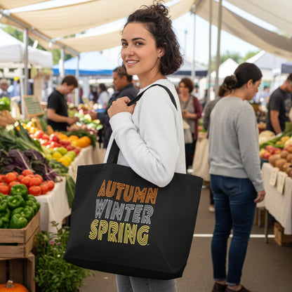Fall into Autumn Jumbo Tote Bag - Available in 2 Colors