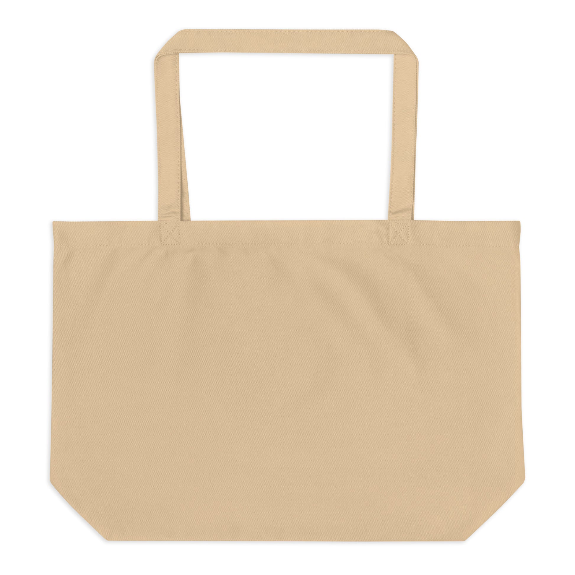 The APWT Gift Shop's Please Vote in Blue and Orange Jumbo Tote Bag from the APWT Gift Shop in Natural - Back