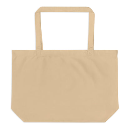 The APWT Gift Shop's Please Vote in Blue and Orange Jumbo Tote Bag from the APWT Gift Shop in Natural - Back