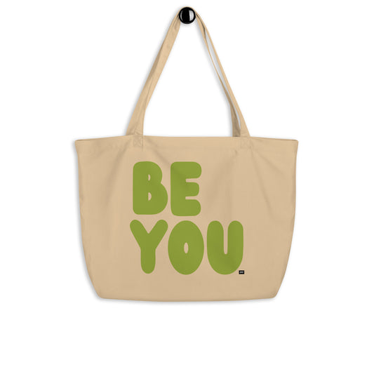 Be You in Lime Green Jumbo Tote Bag - The APWT Gift Shop