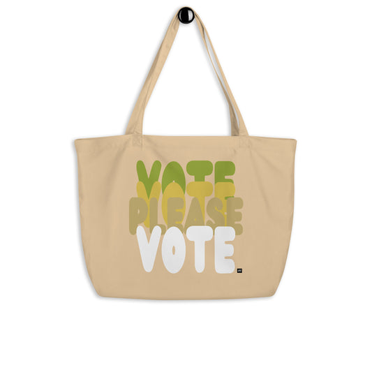 Please Vote in Green Jumbo Tote Bag - The APWT Gift Shop