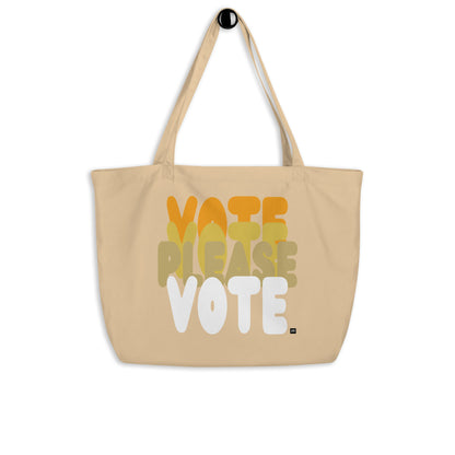 Please Vote in Orange Jumbo Tote Bag - The APWT Gift Shop