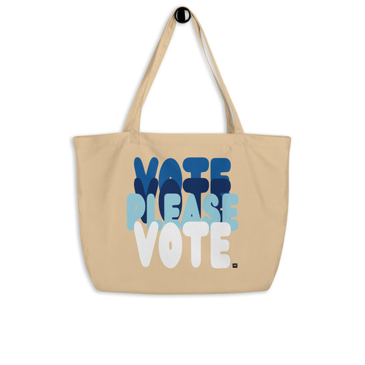 Please Vote in Blue Jumbo Tote Bag - The APWT Gift Shop