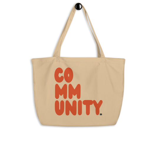 A Community in Tangerine Jumbo Tote Bag - The APWT Gift Shop