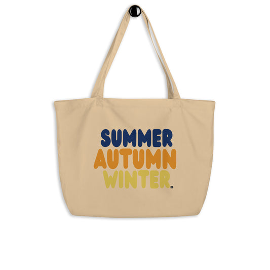 Autumn in Blue Jumbo Tote Bag - The APWT Gift Shop