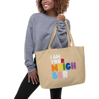 I Am Your Neighbor in Color Jumbo Tote Bag - The APWT Gift Shop