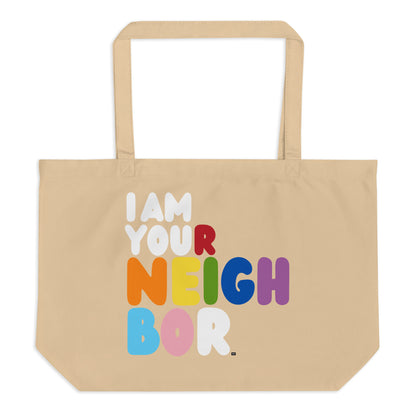 I Am Your Neighbor in Color Jumbo Tote Bag - The APWT Gift Shop