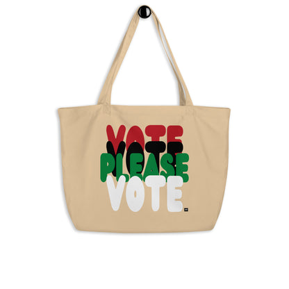 Please Vote in Black Jumbo Tote Bag - The APWT Gift Shop