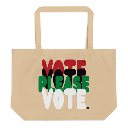 Please Vote in Black Jumbo Tote Bag - The APWT Gift Shop