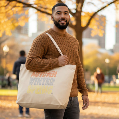 Fall into Autumn Jumbo Tote Bag - Available in 2 Colors