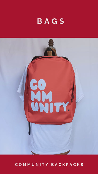 A Community in Crimson Backpack