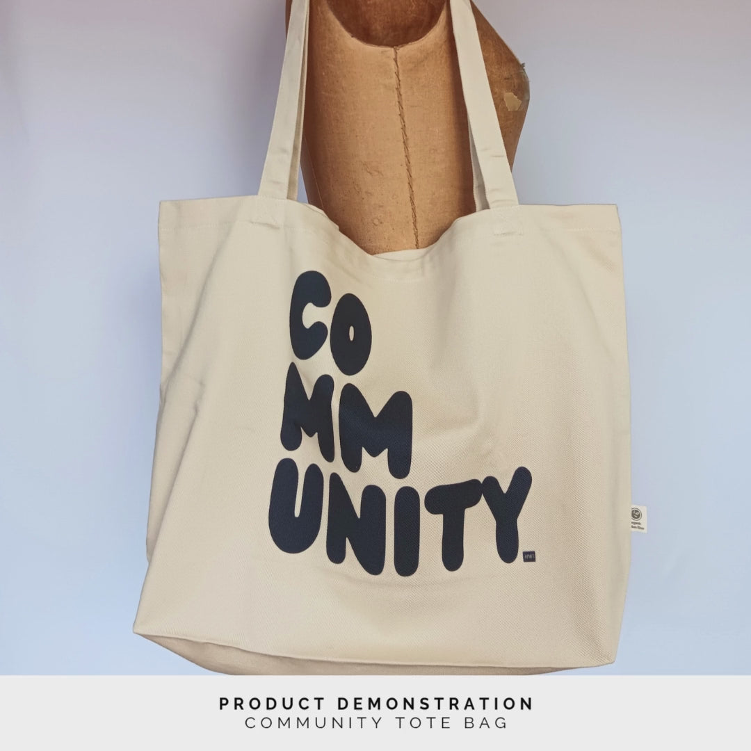 Product Demonstration - Community Tote Bags - The APWT Gift Shop