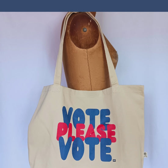 Please Vote Jumbo Tote Bag - Product Demonstration Video