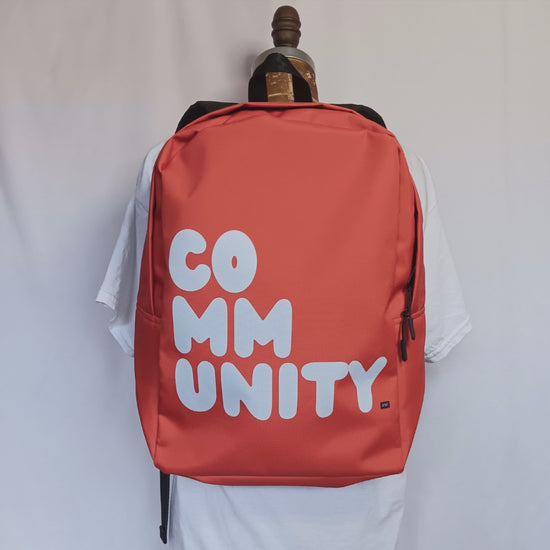 A Community in Tangerine Backpack - Product Demonstration