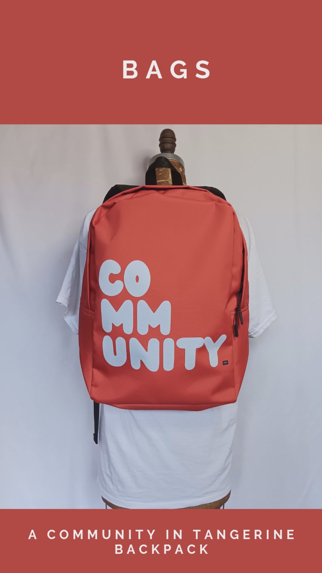 A Community in Tangerine Backpack - Product Demonstration