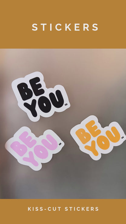 Be You in Yellow Small Sticker Set - 5 Stickers