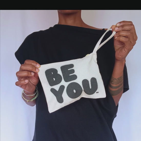 The Be You in Black Small All-Purpose Accessories Pouch - The APWT Gift Shop