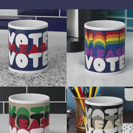 Please Vote Jumbo Mug - Product Demonstration
