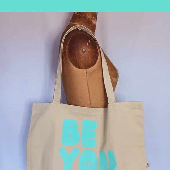 Be You in Turquoise Jumbo Tote Bag - Product Video