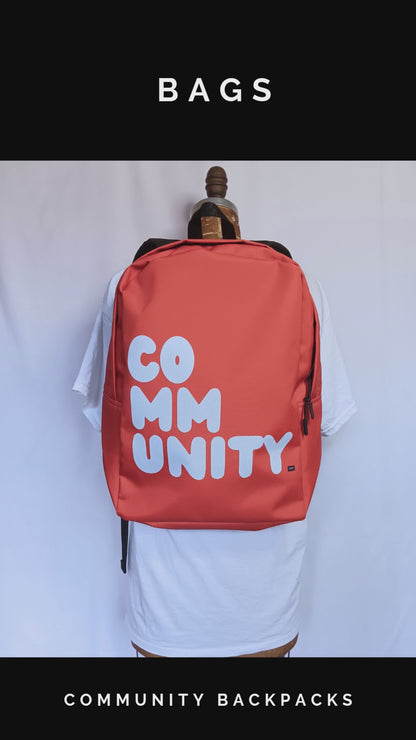 Community in Black and White Backpack