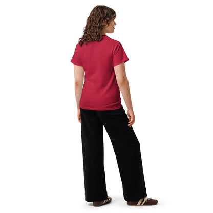 The APWT Gift Shop's A Community in Apple Red Unisex T-Shirt from the Community Collection - The back