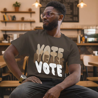 Please Vote in Brown Love Unisex T-Shirt
