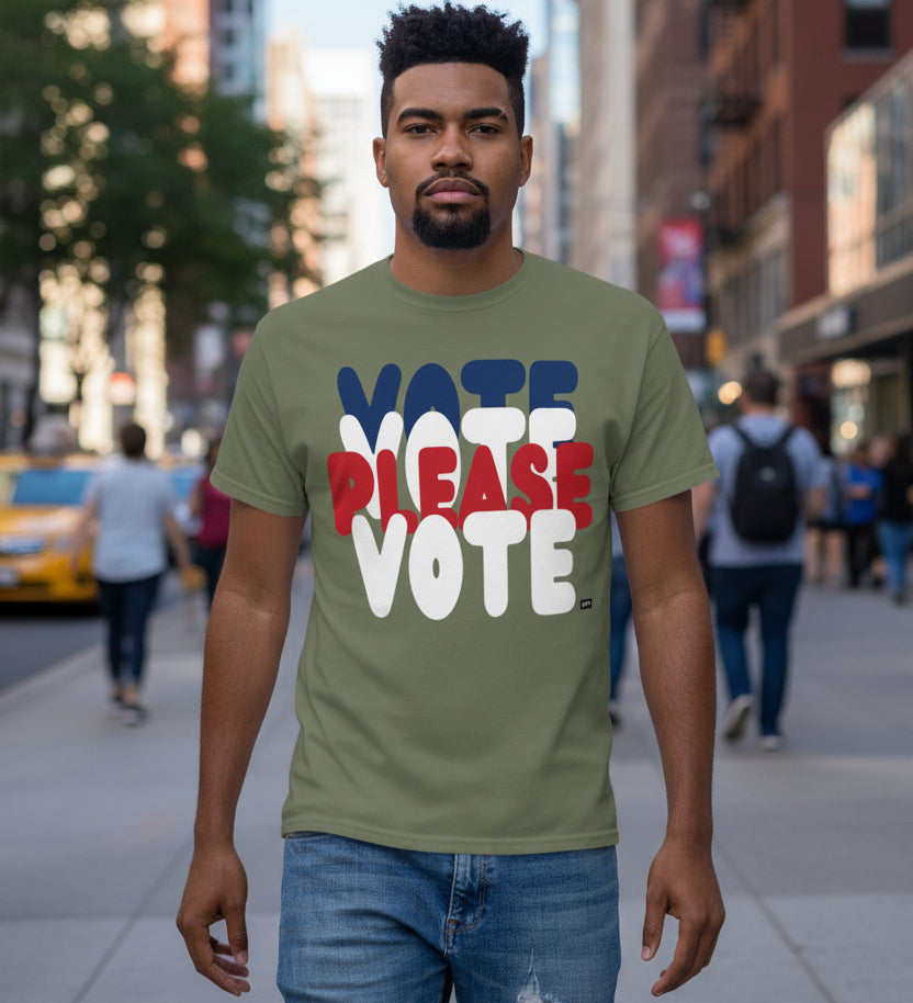 Please Vote Unisex T-Shirt - Available in Assorted Colors