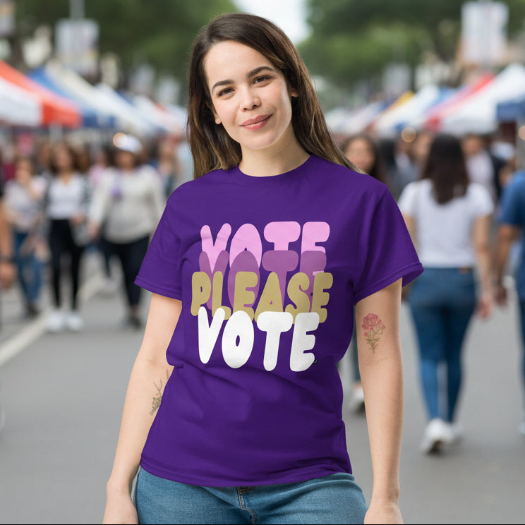 Please Vote in Purple States Unisex T-Shirt