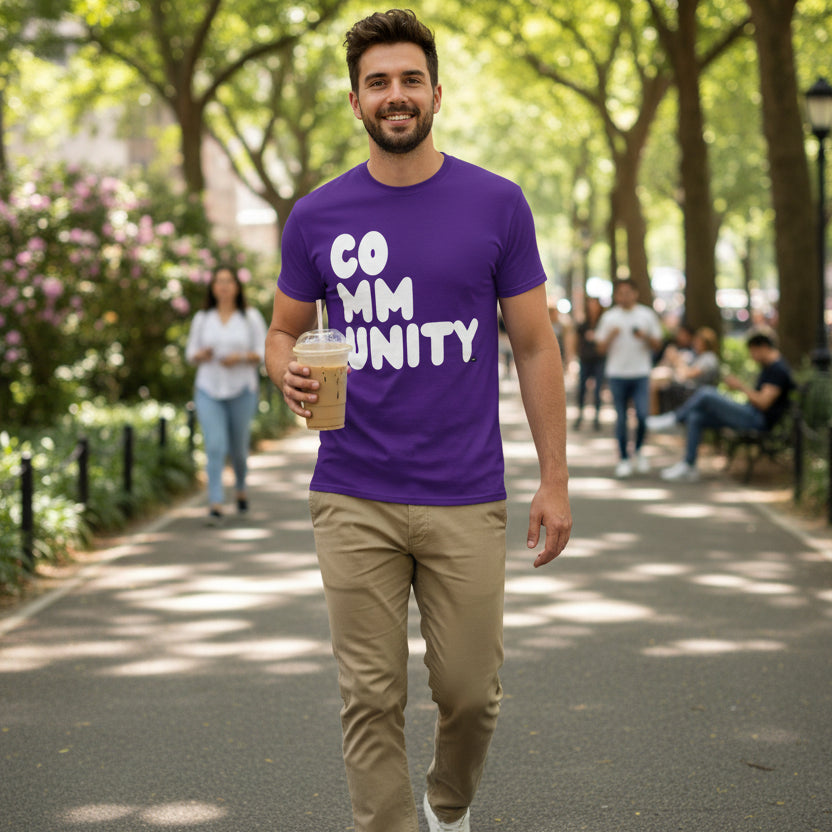 A Community in Purple Flowers Unisex T-Shirt