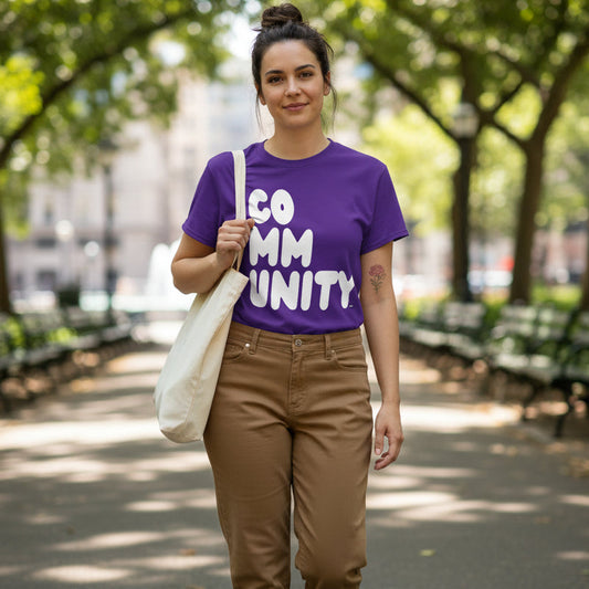 A Community in Purple Flowers Unisex T-Shirt