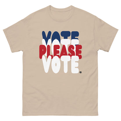 the APWT Gift Shop's Please Vote Unisex T-Shirt from the APWT Vote Shop in Beige