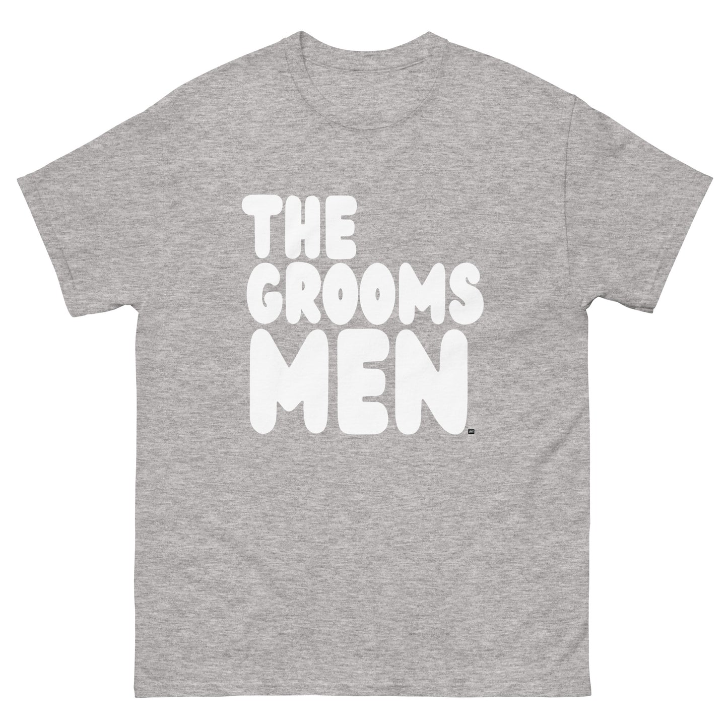 The Groomsmen Unisex T-Shirt in  Grey from the APWT Gift Shop