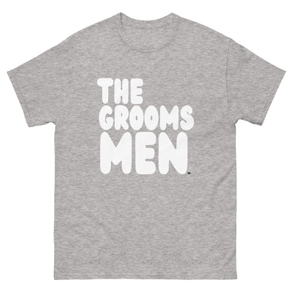 The Groomsmen Unisex T-Shirt in  Grey from the APWT Gift Shop