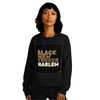 Black New Yorker Harlem Unisex Crew Neck Sweatshirt - Available in Assorted Colors