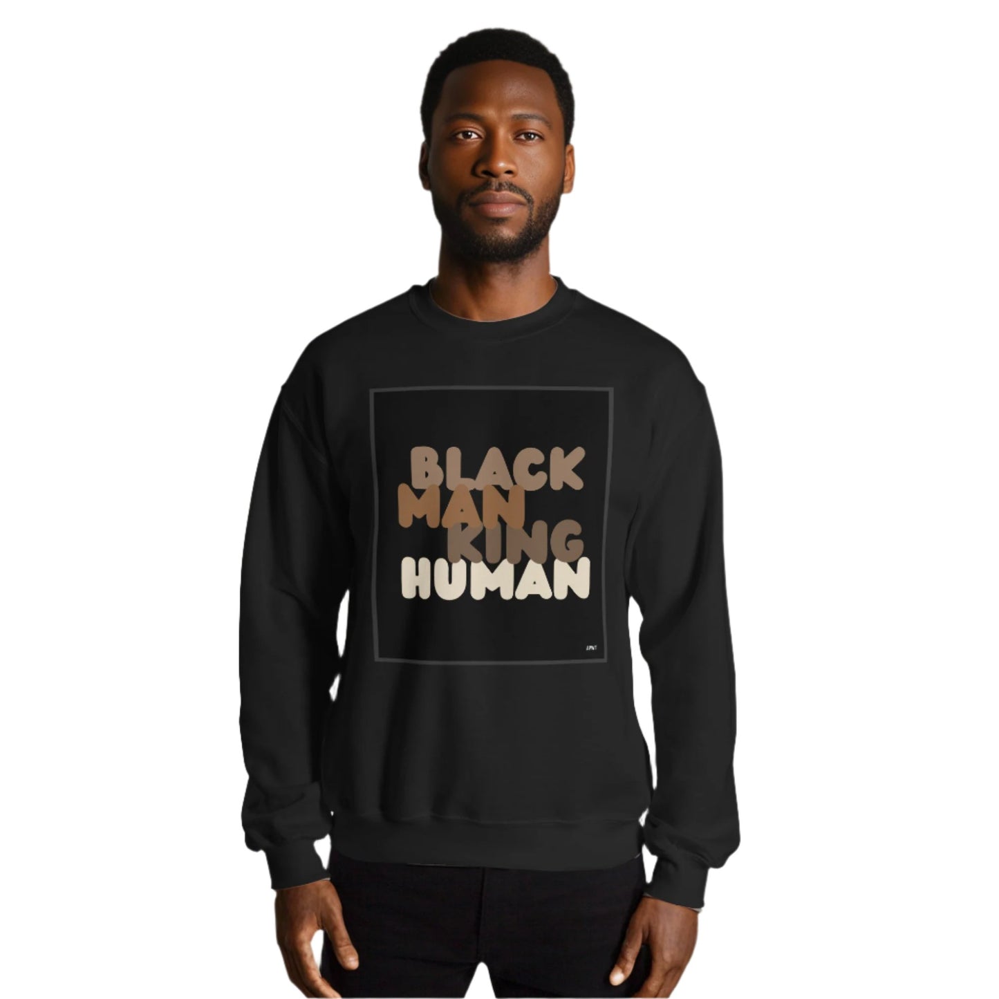 Black, Man, King, Human Crew Neck Sweatshirt - Available in Assorted Colors