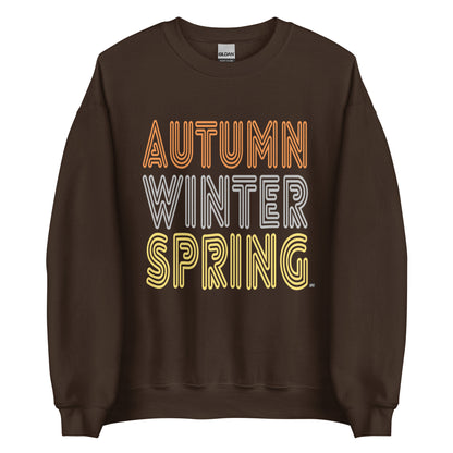 APWT Gift Shop's Fall in Autumn Unisex Crew Neck Sweatshirt from the Day in the Life Collection in Brown