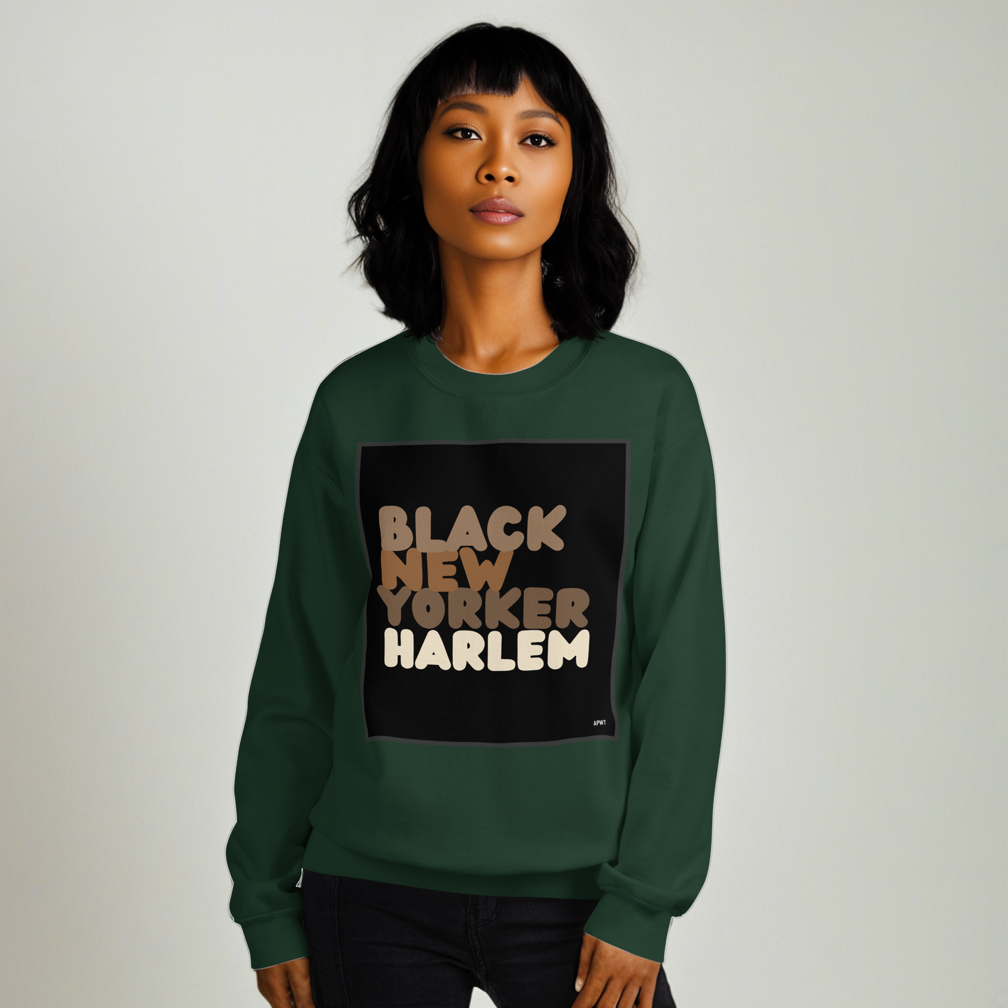 Black New Yorker Harlem Unisex Crew Neck Sweatshirt - Available in Assorted Colors