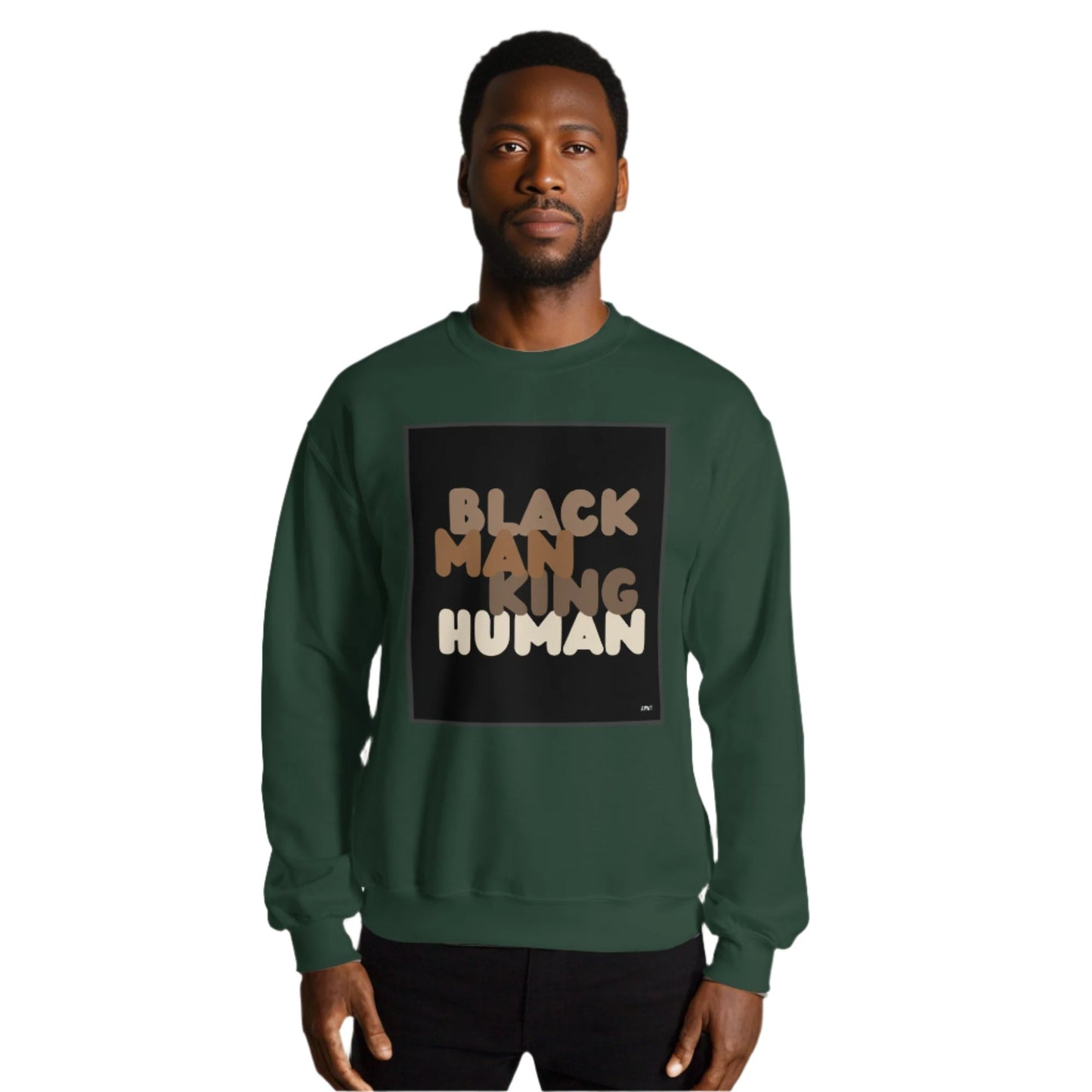 Black, Man, King, Human Crew Neck Sweatshirt - Available in Assorted Colors