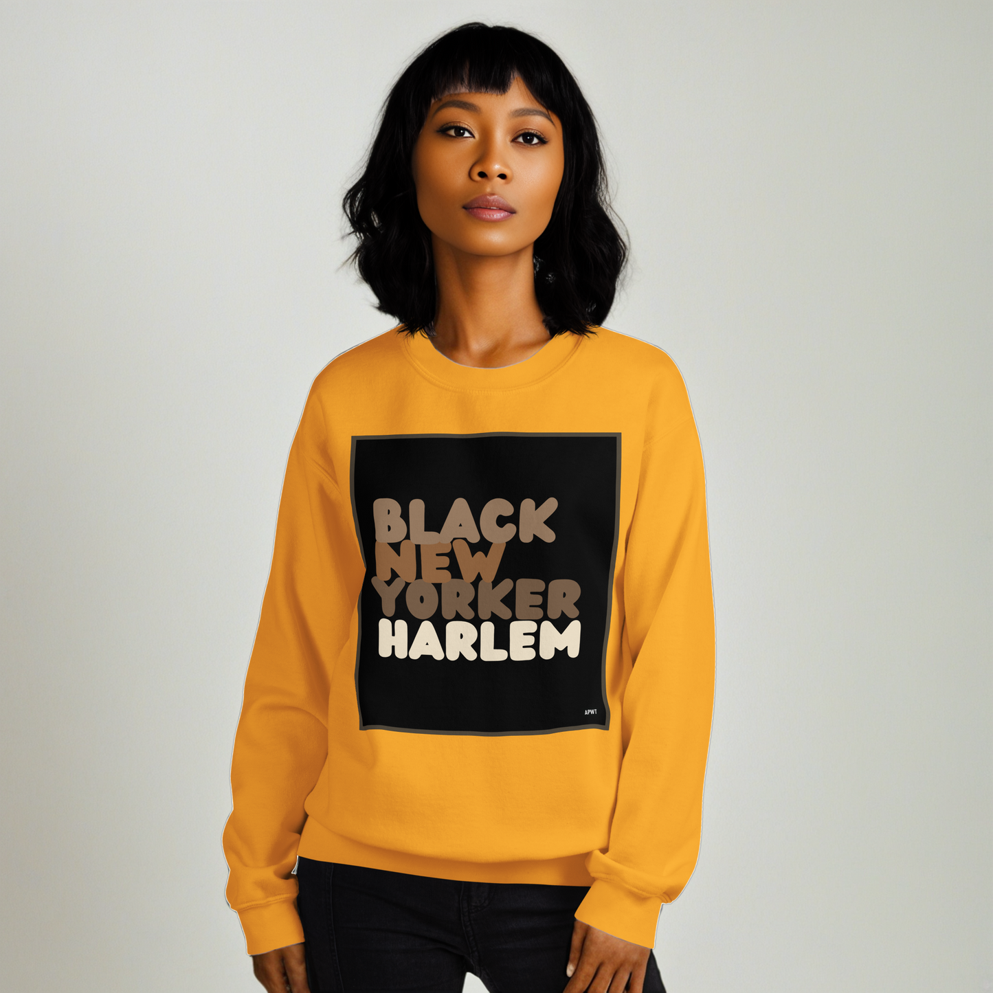 Black New Yorker Harlem Unisex Crew Neck Sweatshirt - Available in Assorted Colors