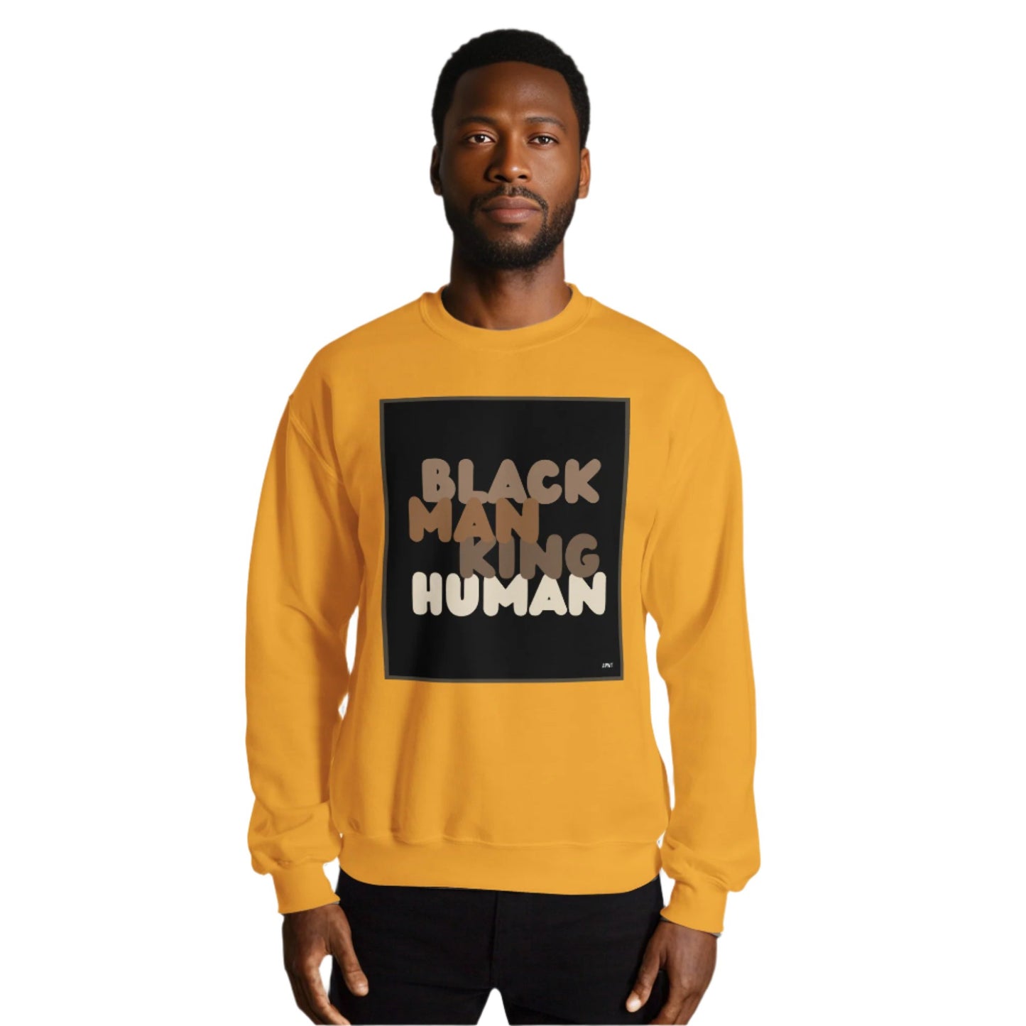 Black, Man, King, Human Crew Neck Sweatshirt - Available in Assorted Colors